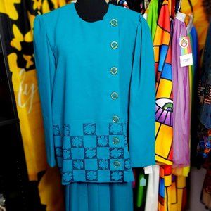 Johanna New York by Joan Davis Pleated Skirt Set VTG